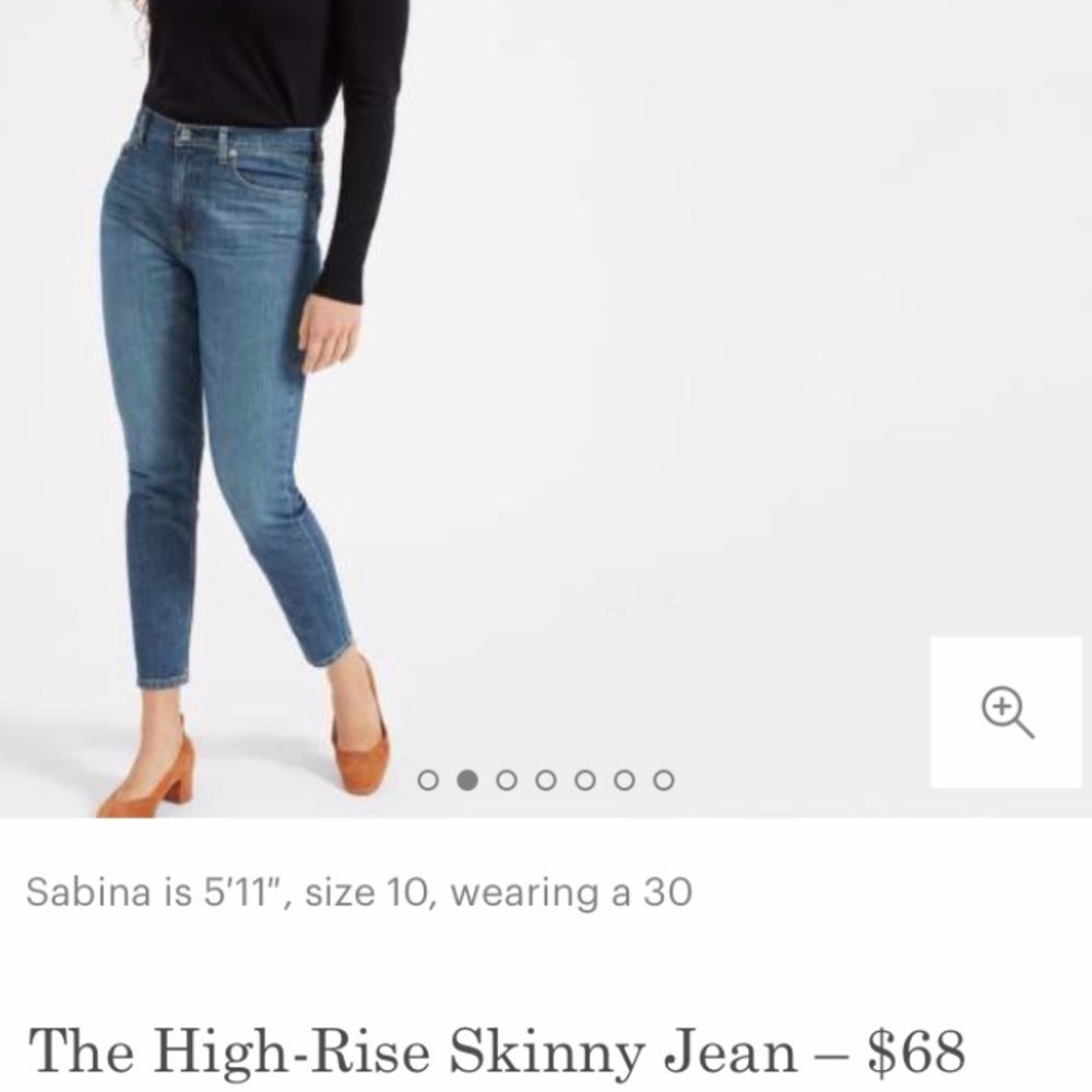 NWOT EVERLANE High Wasted Skinny Jeans